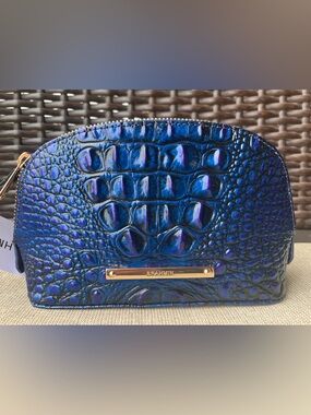 NWT Brahmin TINA in NEPTUNE BLUE Cosmetic Bag Melbourne